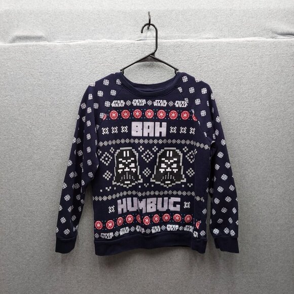Star Wars "Bah Humbug" Navy Sweater Unisex Winter Apparel - Picture 1 of 3